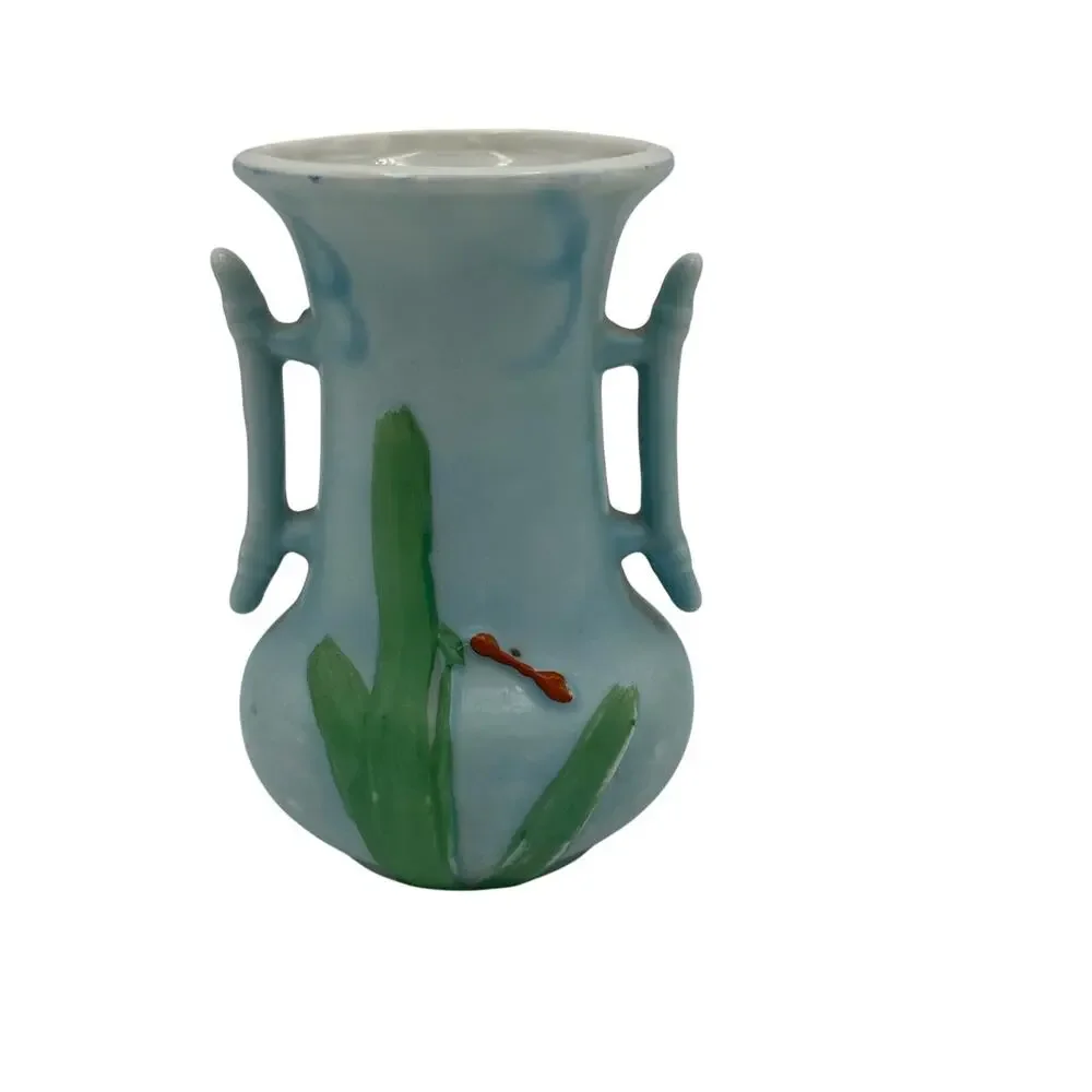 Vtg Trico Hand Painted Nagoya Japan Floral Mini Vase